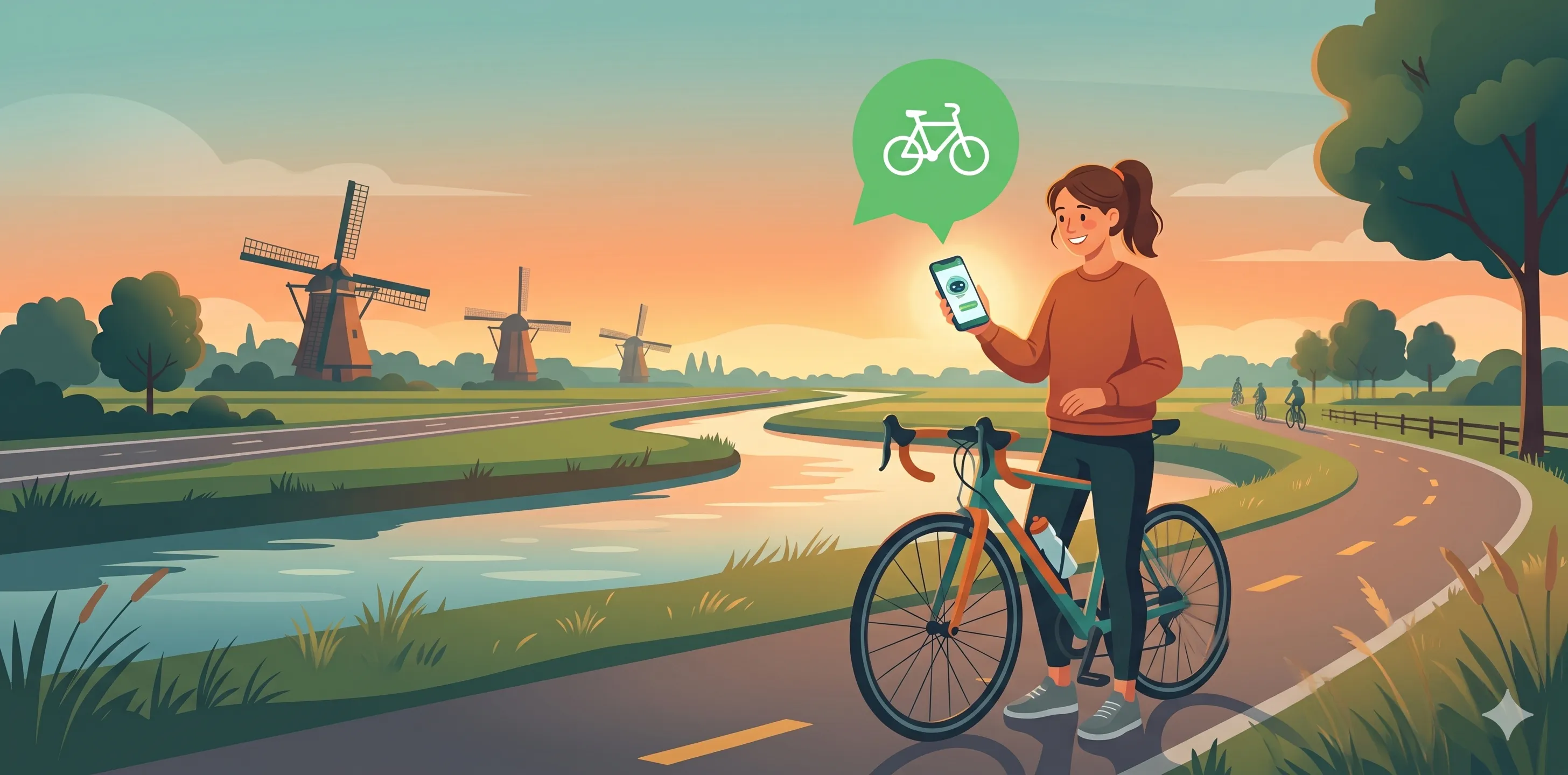 Beginner cyclist getting coached via WhatsApp