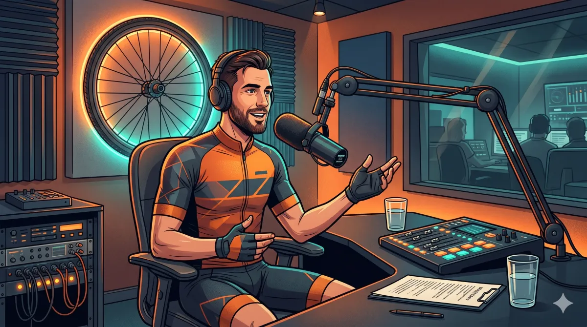 Cyclist in a radio studio — AllezAllez radio interview